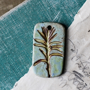 pressed succulent pendant 