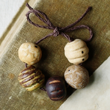 rustic and whimsical bead set 