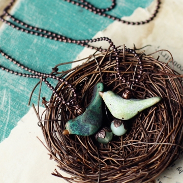earth birds- necklaces 