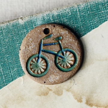 blue earth bicycle charm 