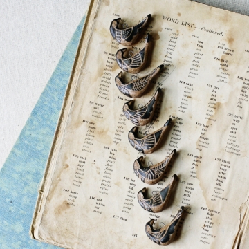 tribal folk bird charms